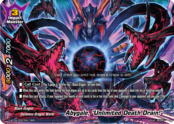Future Card Buddyfight Abygale, Unlimited Death Drain!